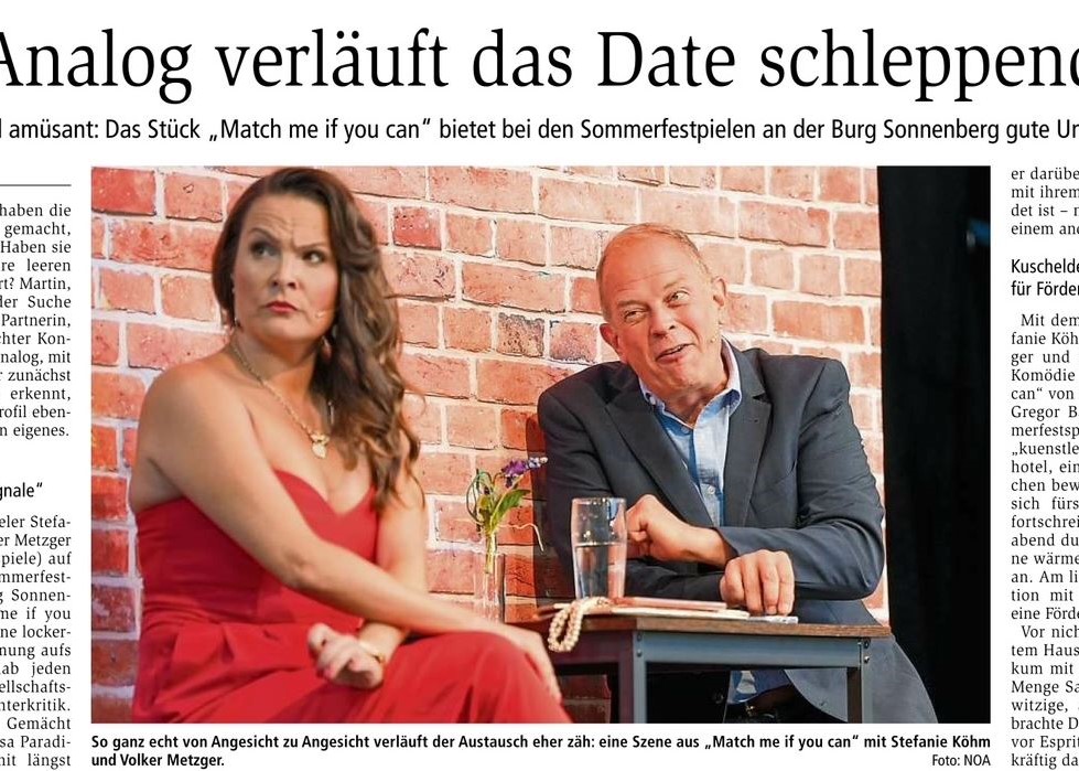 „Match me if you can“ bietet bei den Sommerfestspielen gute Unterhaltung // Wiesbadener Kurier Christina Oxfort